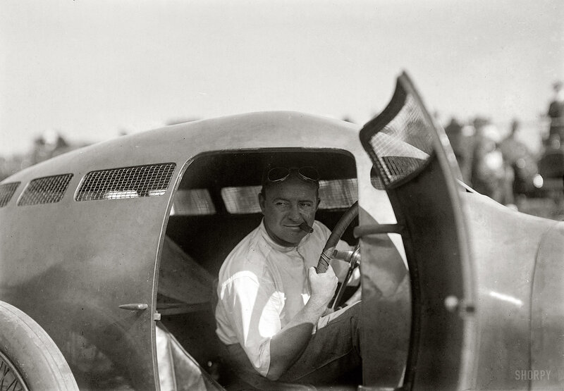 Man in a race car