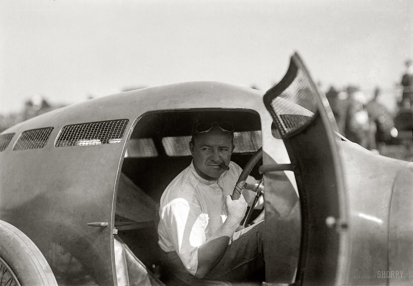 Man in a race car