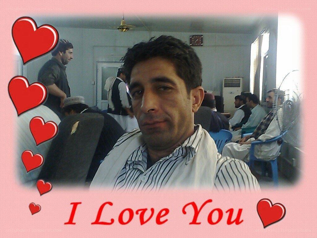 man in a room with hearts