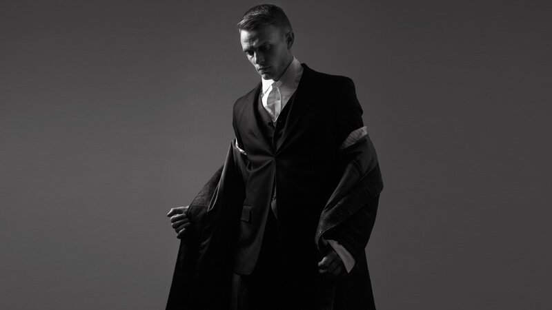 Man in a Suit — Black, Dramatic, Photograph, Coat