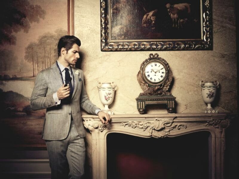 Man in a Suit — Gray, Dramatic, Photograph