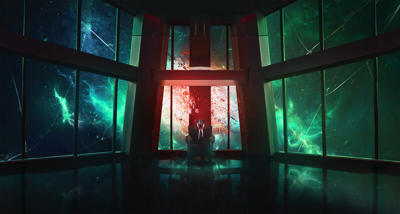 Man in a Suit Sitting — Green