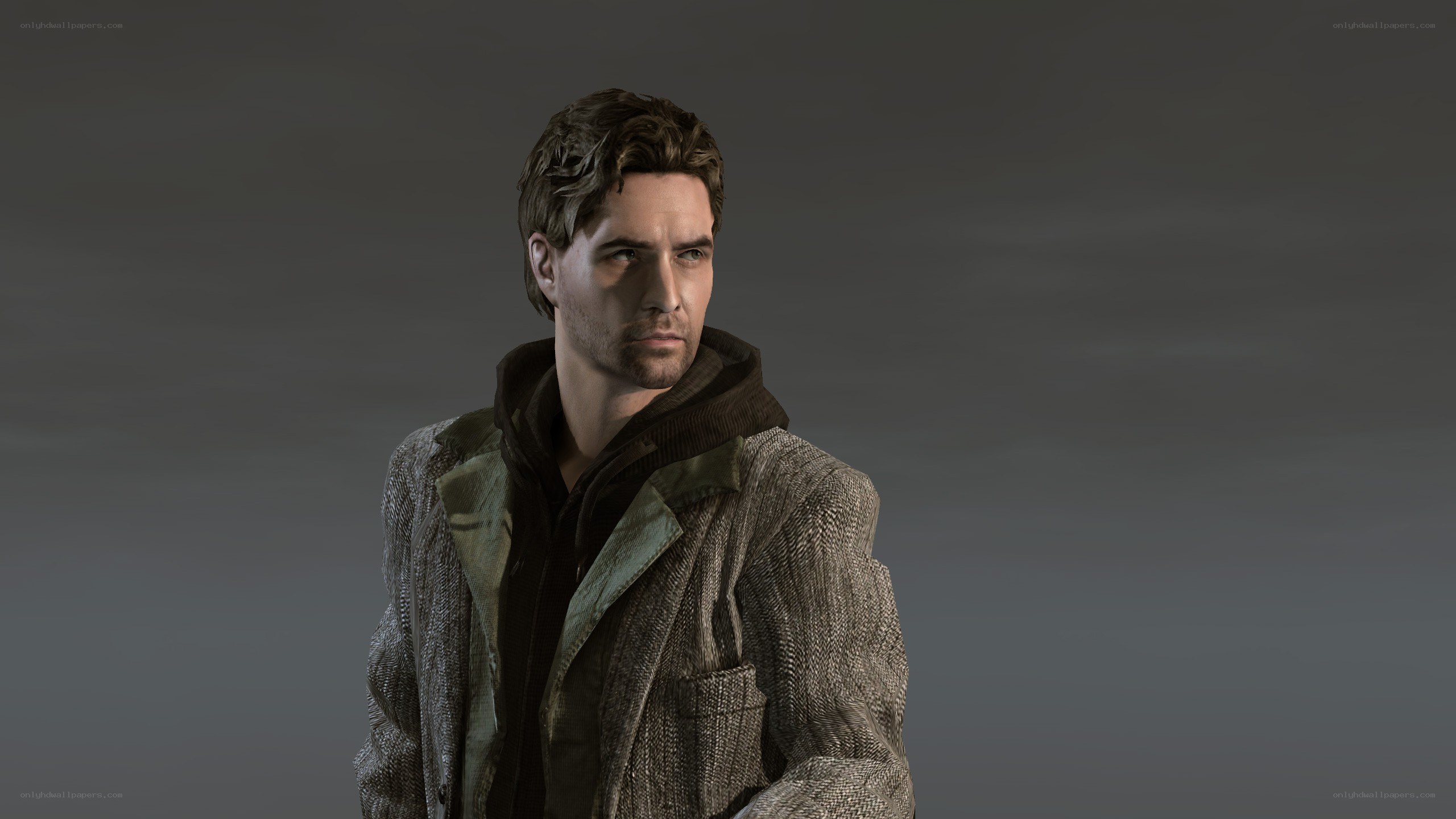 man in a textured coat