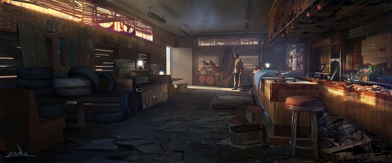 Man in Abandoned Garage