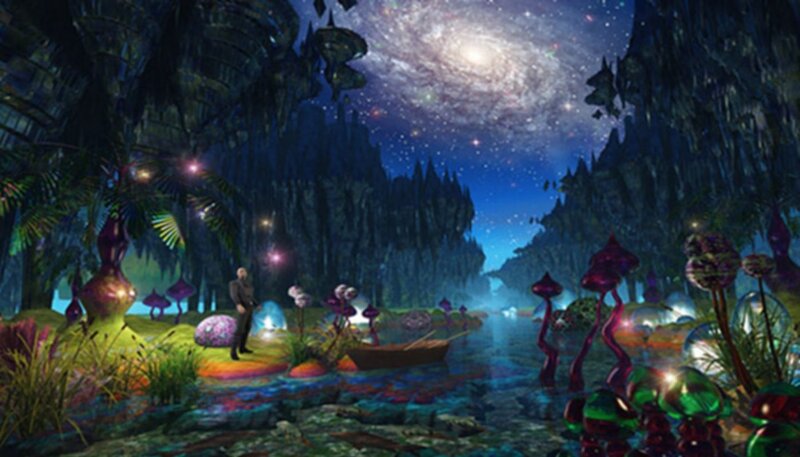 Man in Alien Landscape