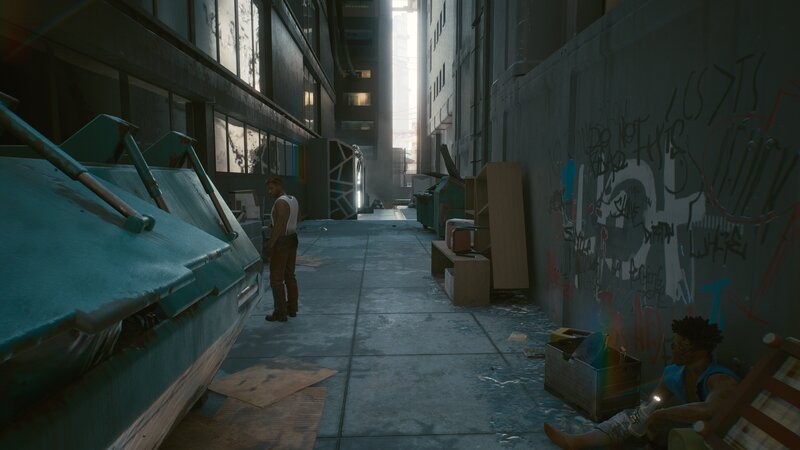 Man in Alleyway — Gray
