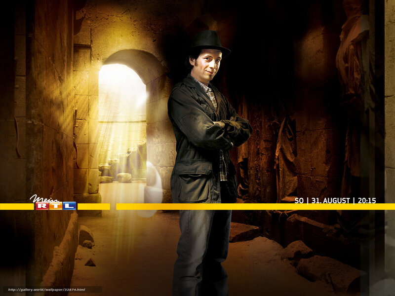 man in ancient tunnel