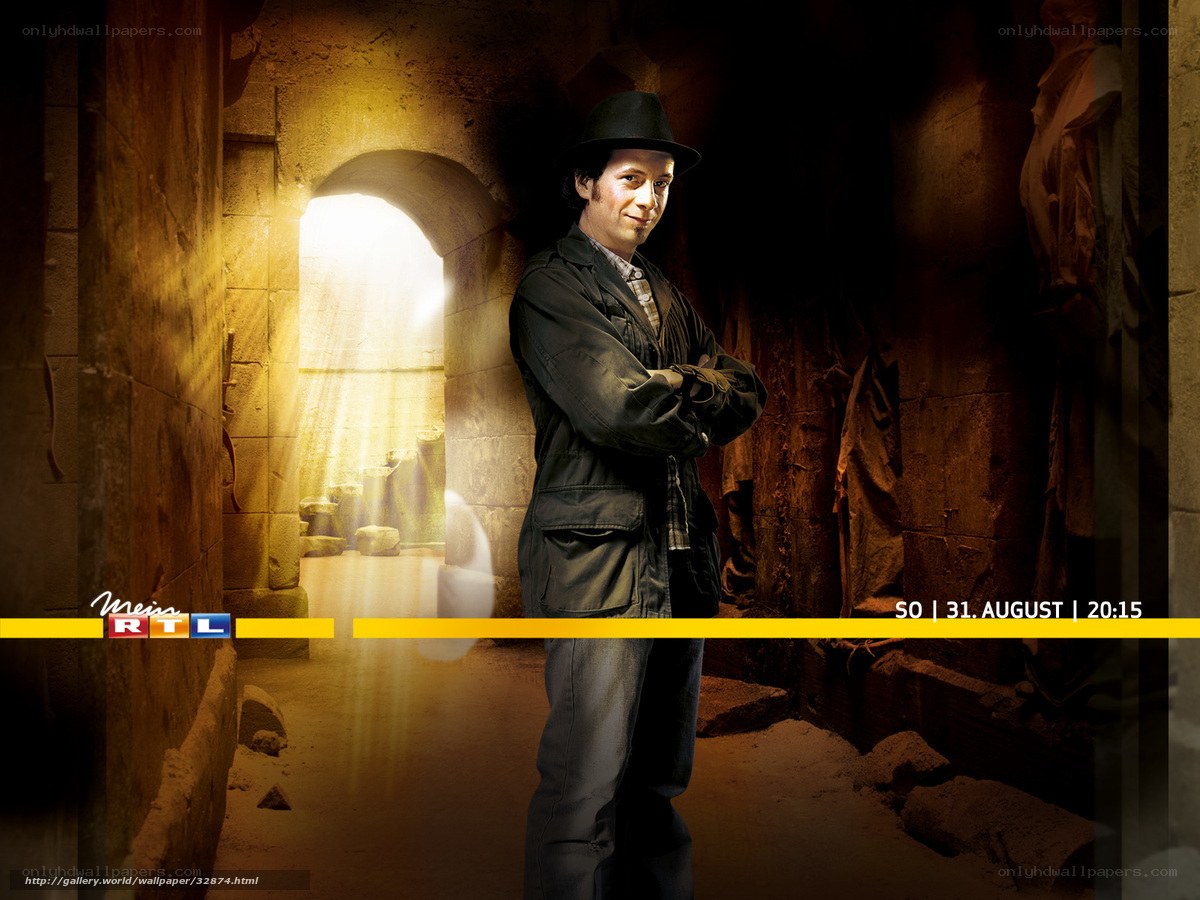 man in ancient tunnel