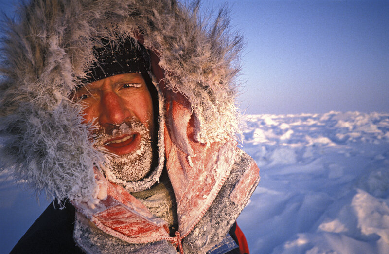 man in arctic cold