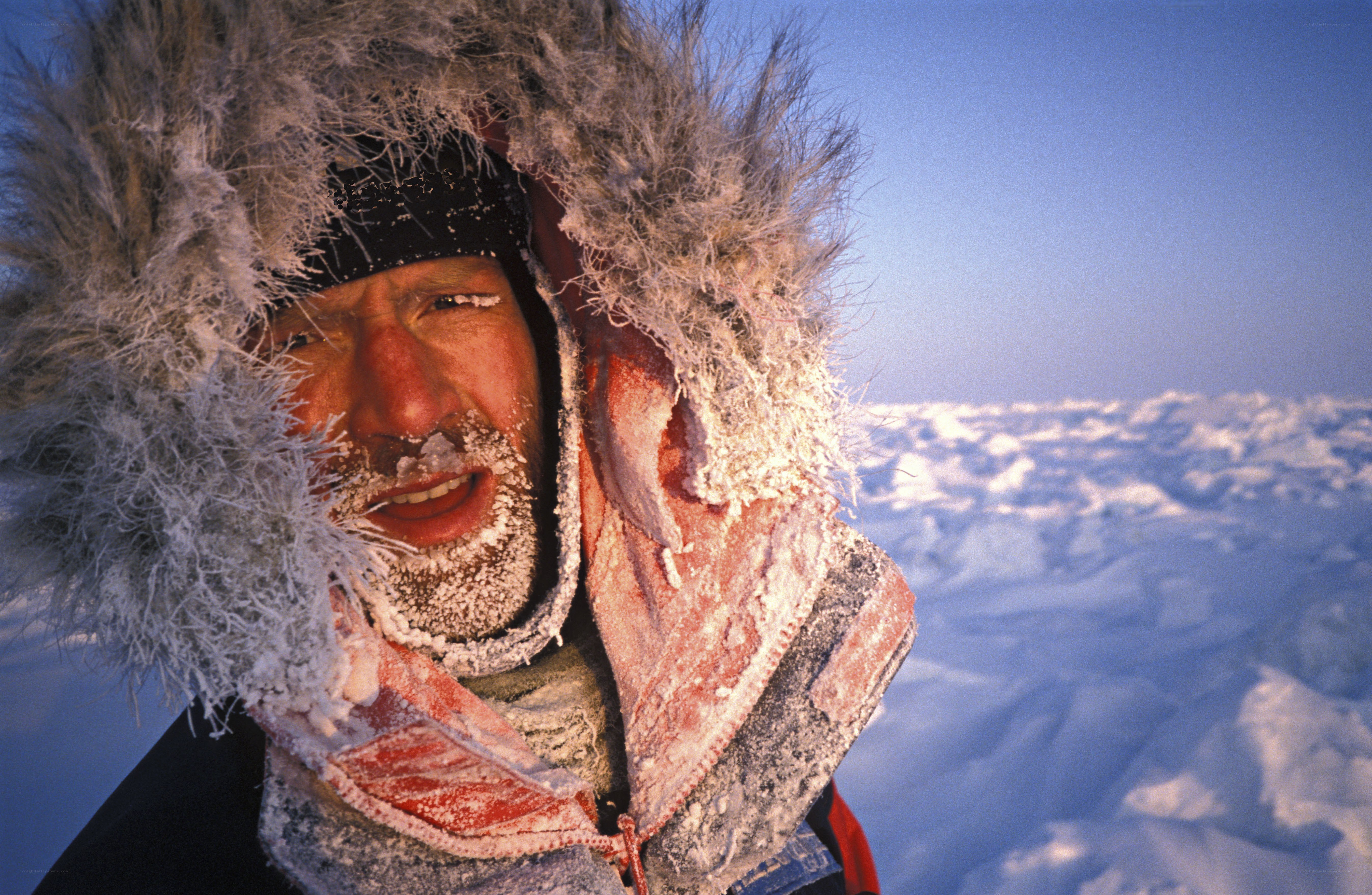 man in arctic cold