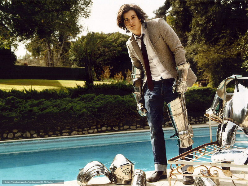 Man in armor by pool