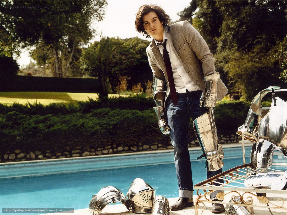 Man in armor by pool
