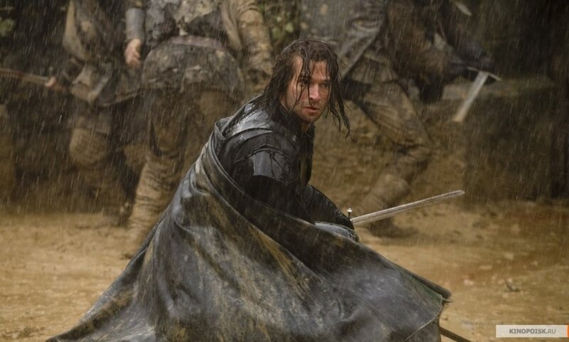 Man in Armor in Rain