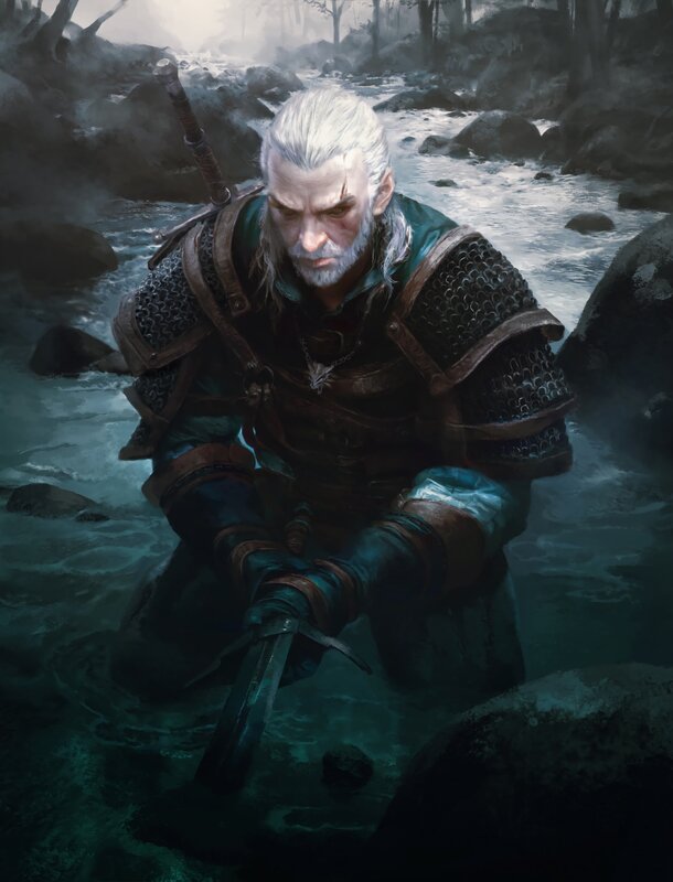 Man in Armor Kneeling — Green