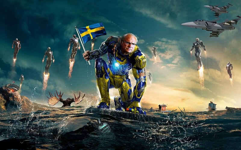 Man in Armor on Rock