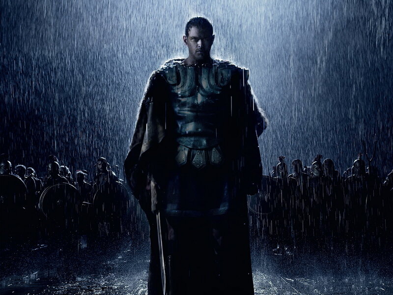 Man in Armor Standing — Blue