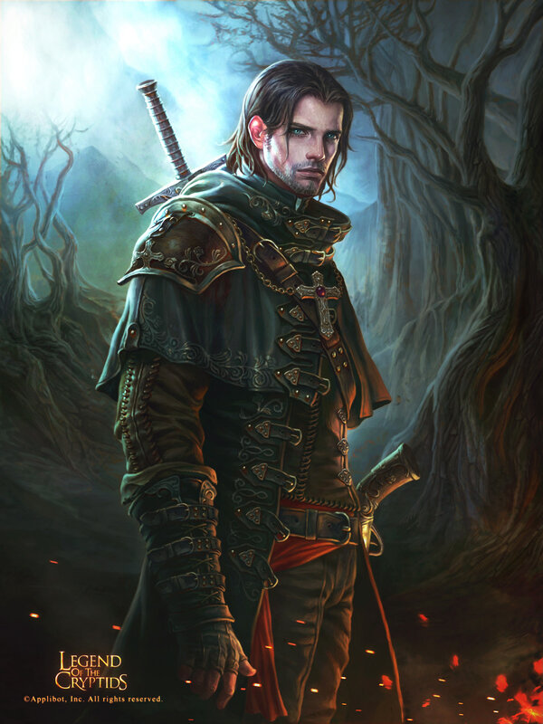 Man in Armor with Sword — Green