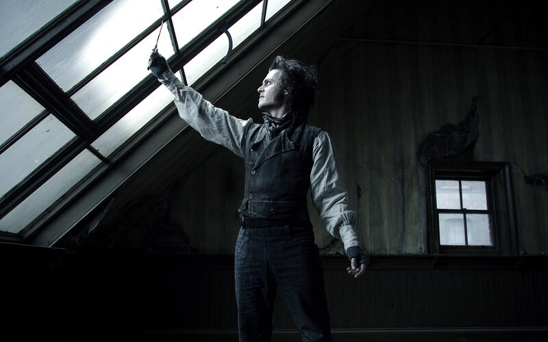 man in attic with knife