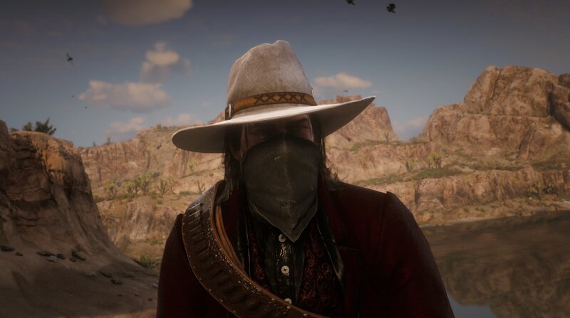Man in Bandana and Hat