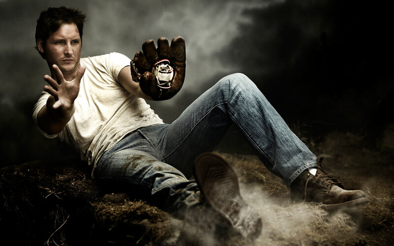 Man in Baseball Glove