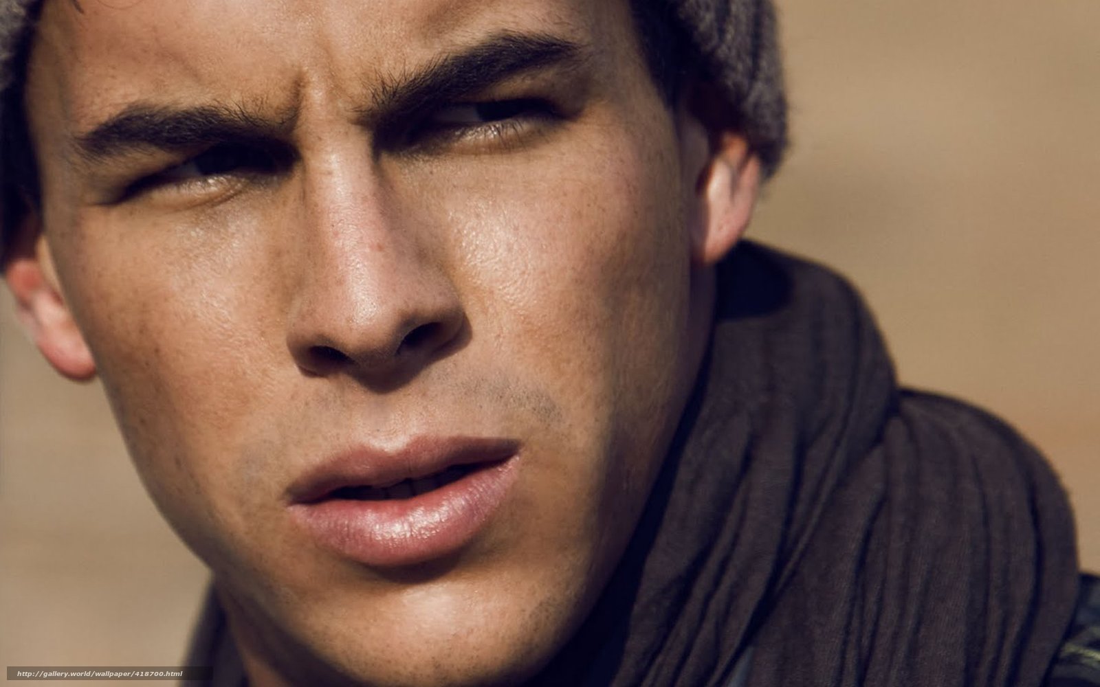 man in beanie close-up