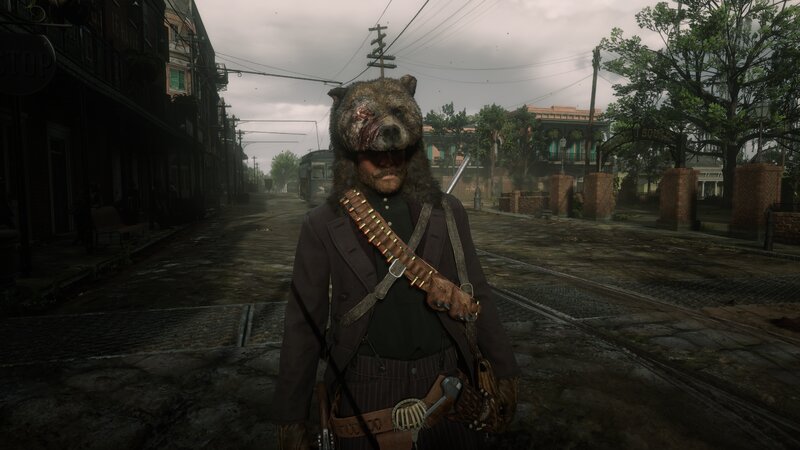 Man in Bear Mask