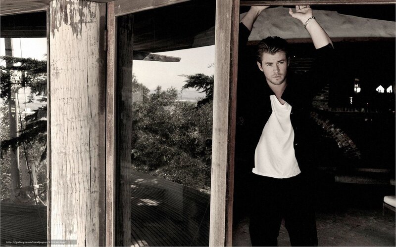 man in black and white photo