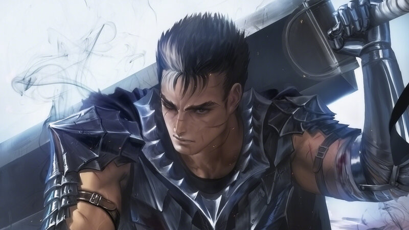 Man in Black Armor — Dramatic, Manga