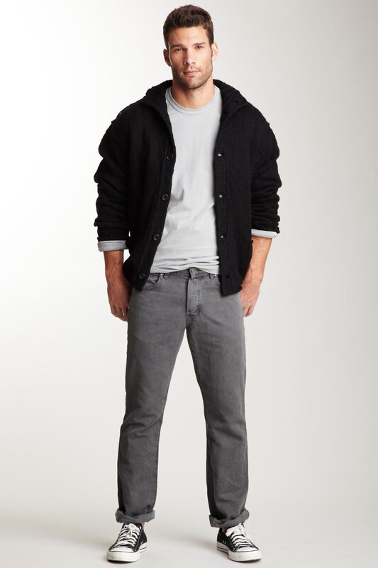 man in black cardigan