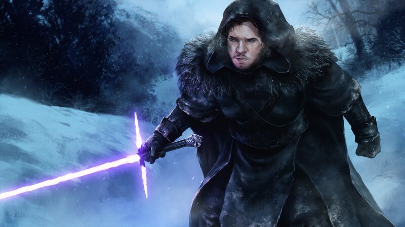 Man in Black Cloak — Dramatic, Winter, Digital Art