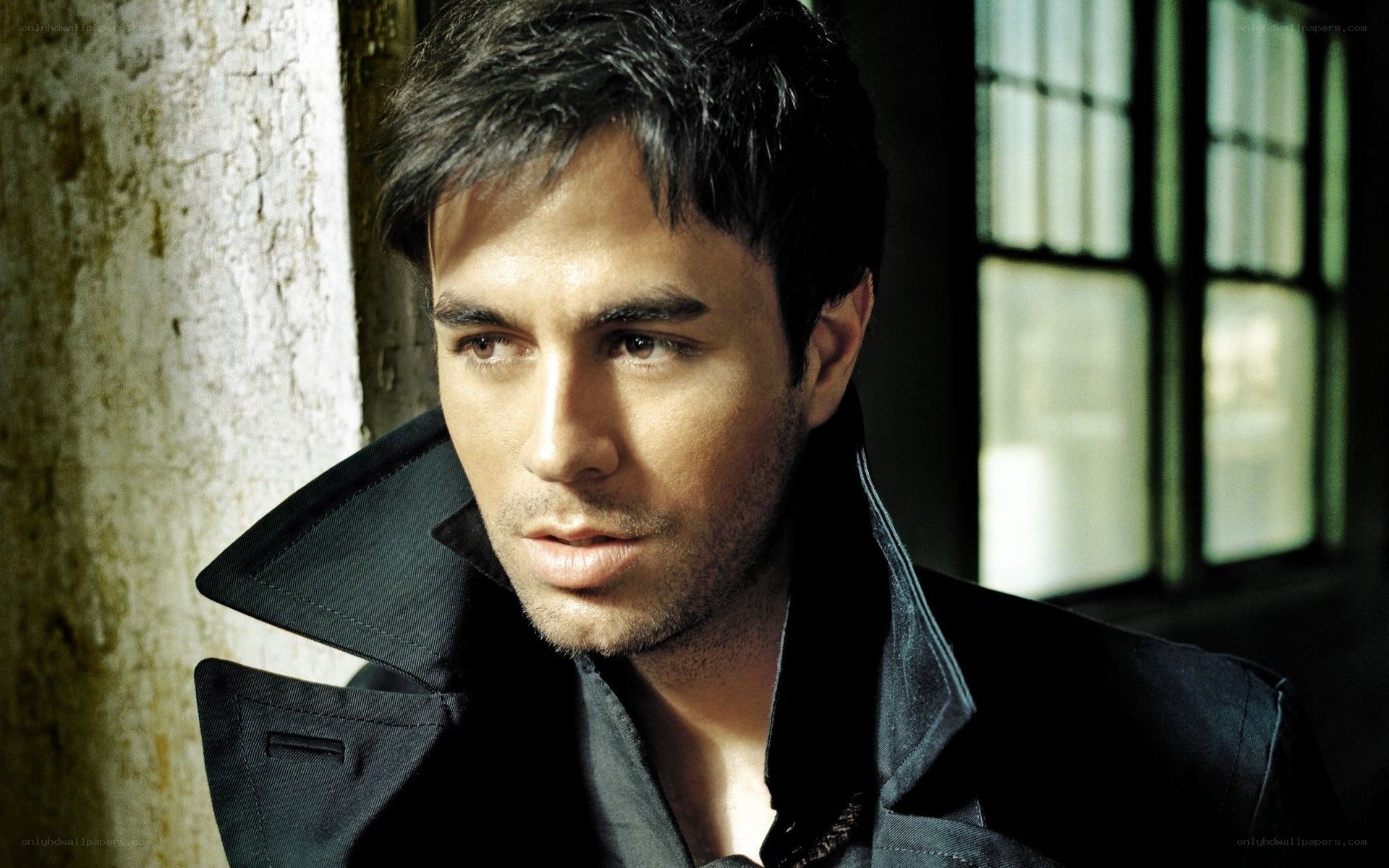 man in black coat