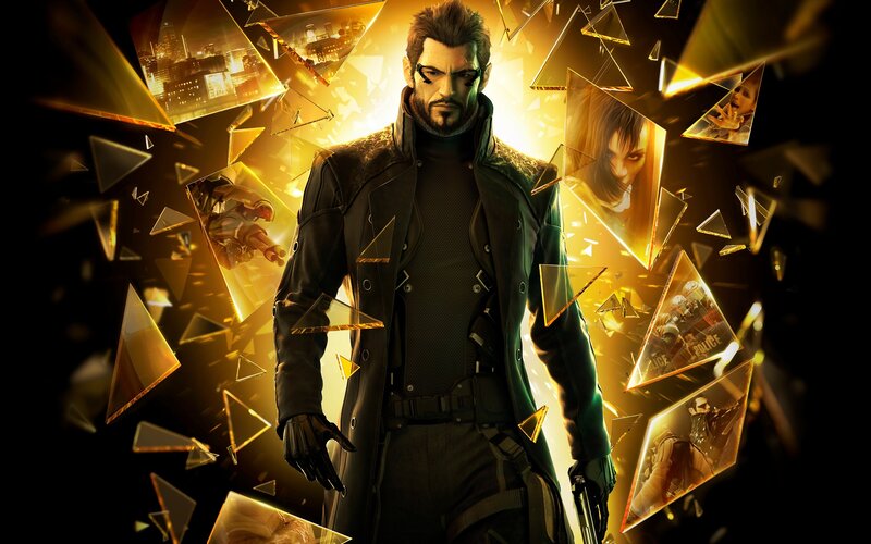 Man in Black Coat — Dramatic, Night, Digital Art, Shattered Glass, Cityscape, Gun