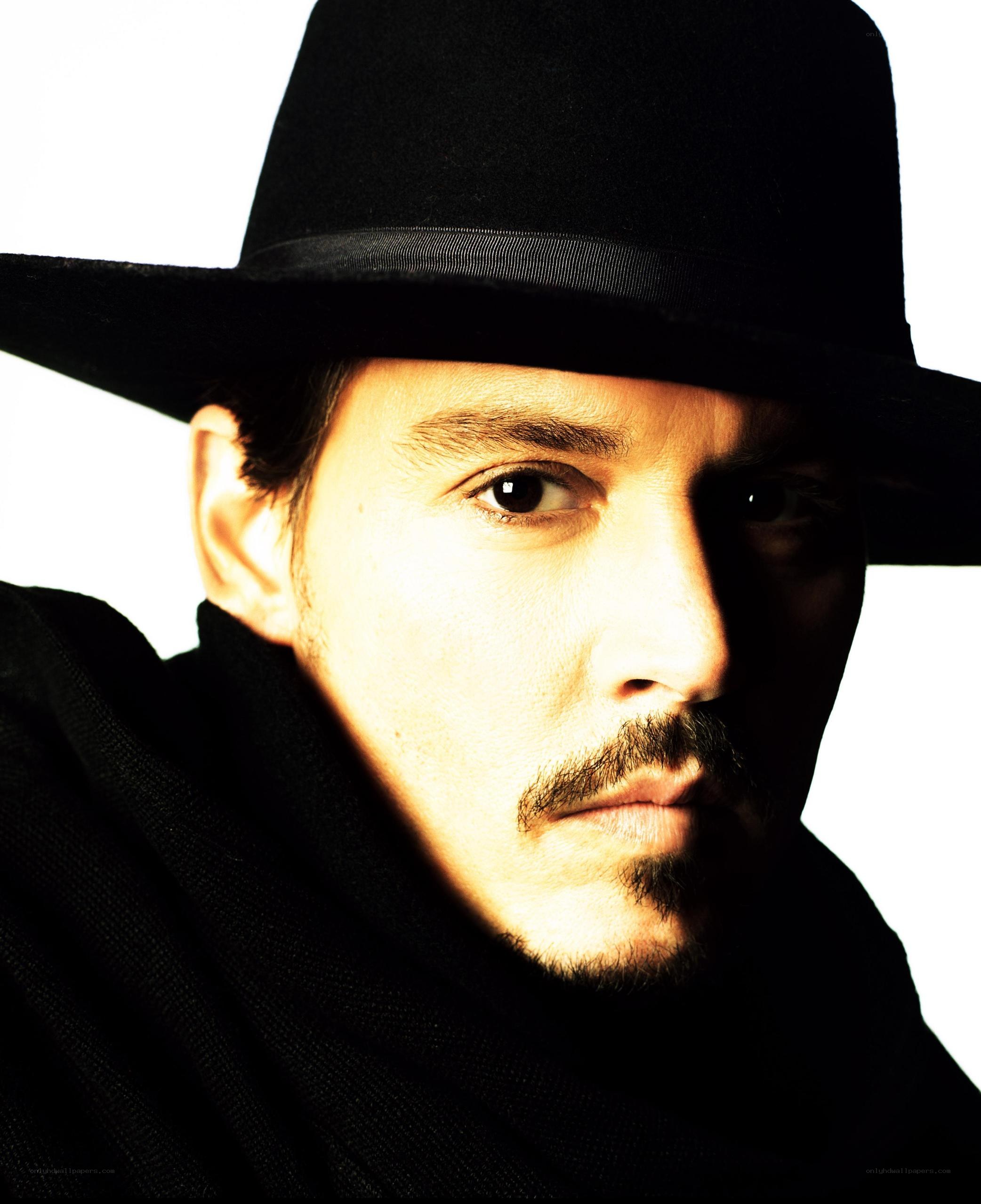 man in black hat portrait
