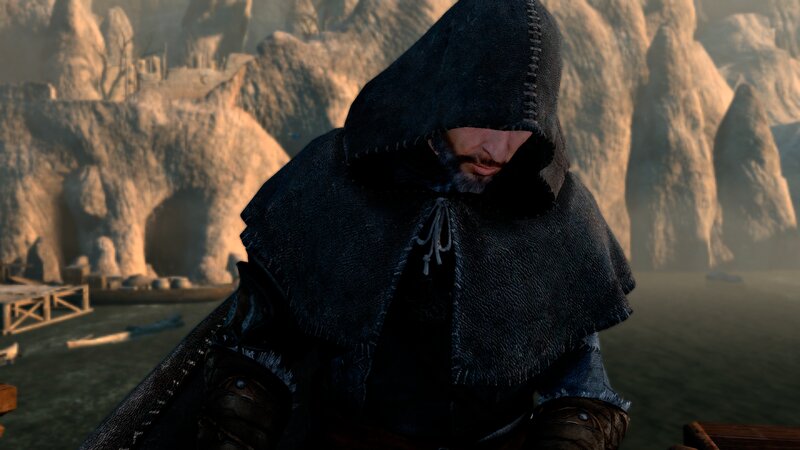 Man in Black Hooded Cloak