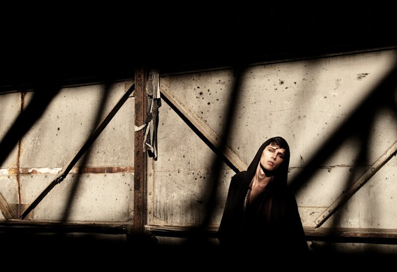 Man in Black Hoodie — Dramatic, Photograph, Concrete Wall