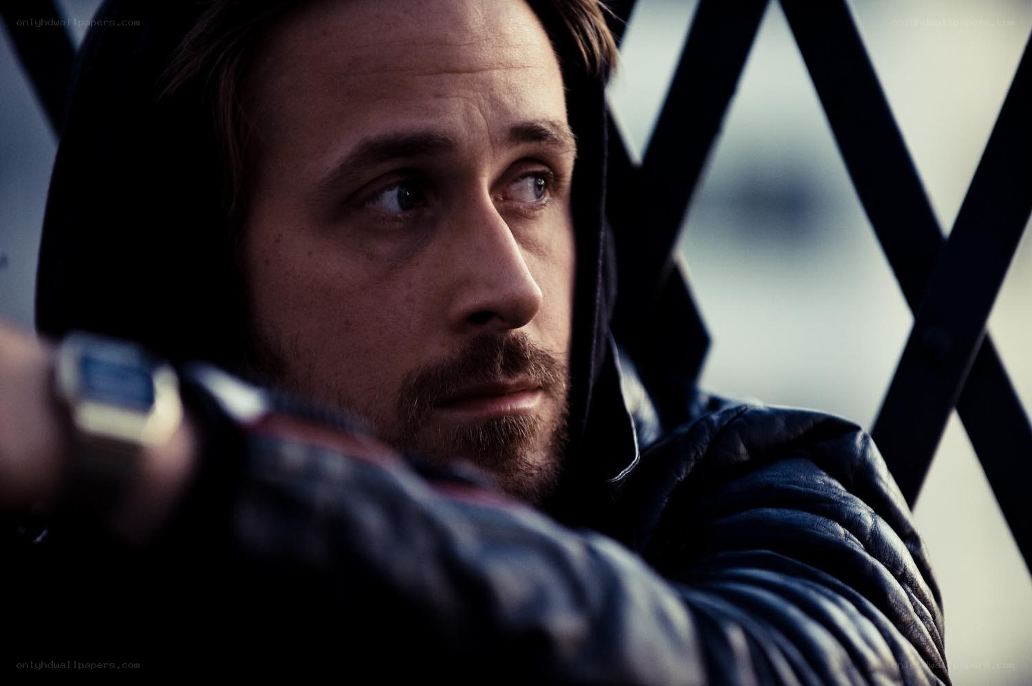 man in black hoodie looking away