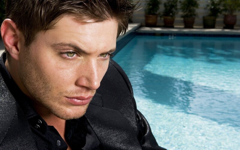 Man in Black Jacket — Blue, Serious
