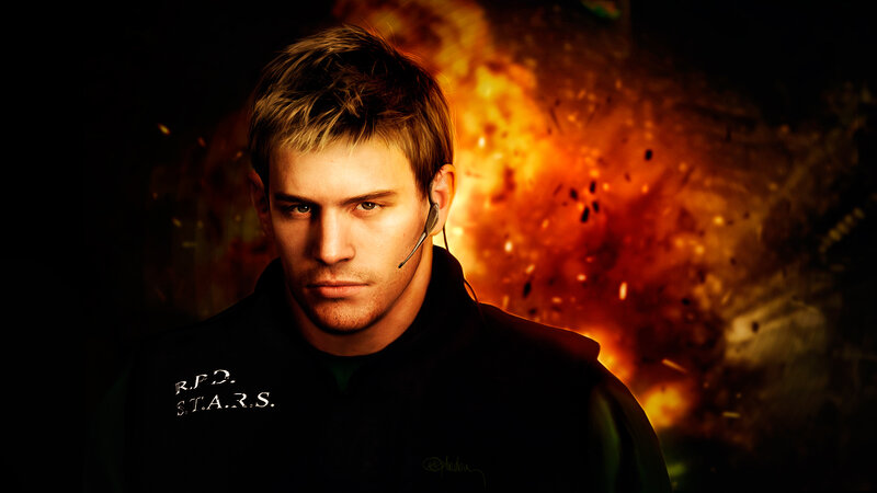 Man in Black Jacket — Dramatic, Digital Art, Explosion