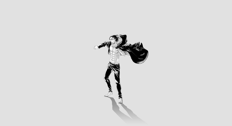 Man in Black Jacket — Dramatic, Manga