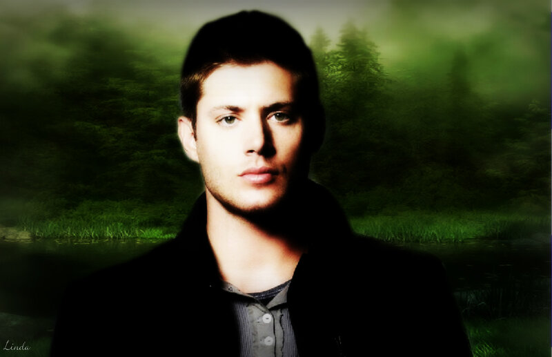 Man in Black Jacket — Green, Dramatic, Photograph