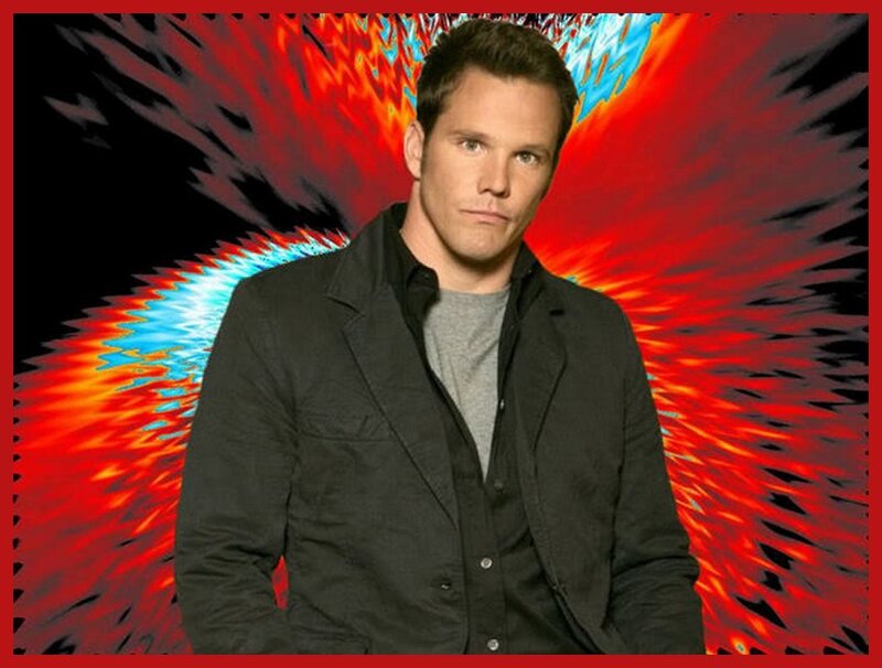 Man in Black Jacket — Red, Dramatic, Photograph, T-shirt
