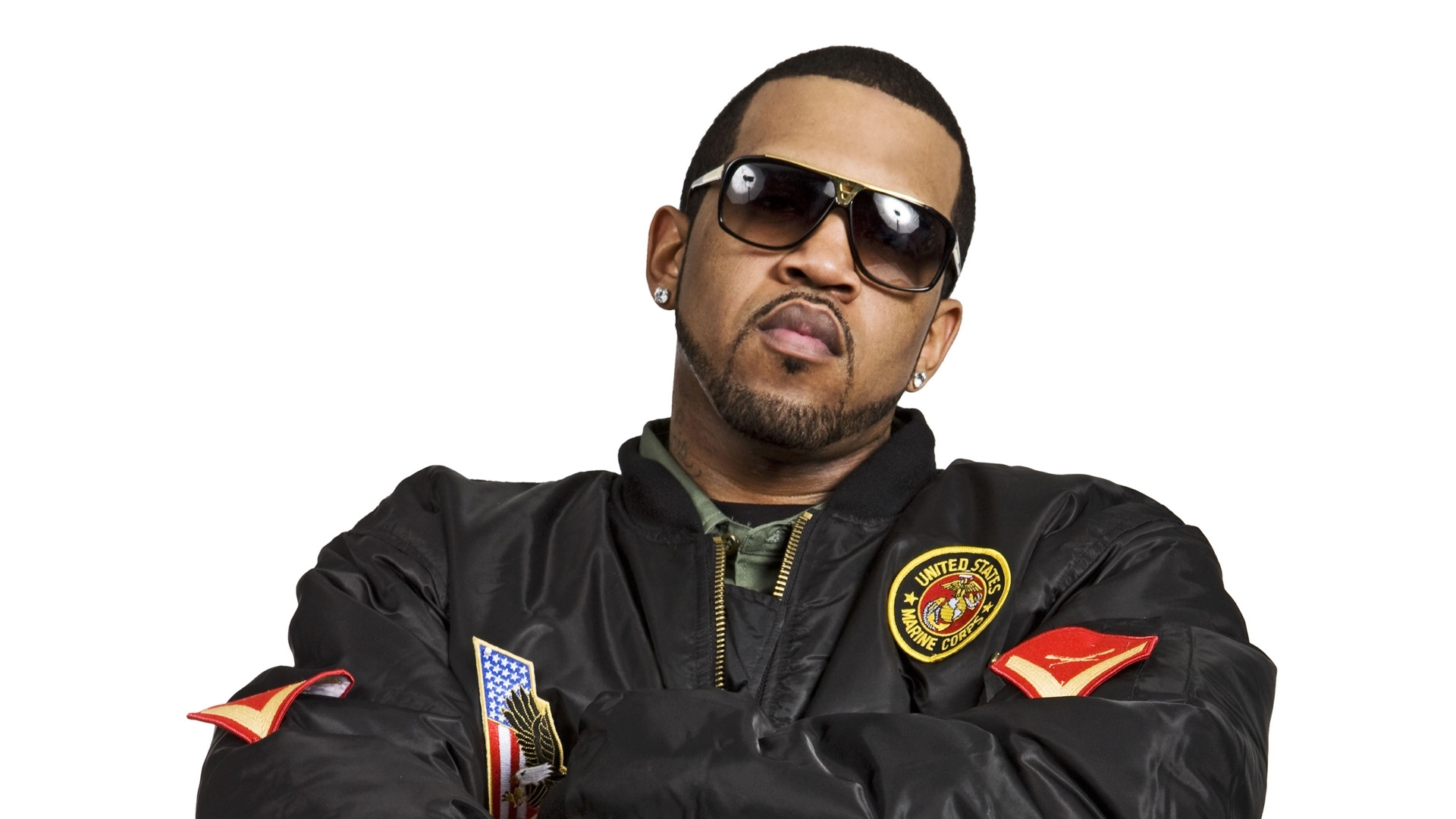 Man in black jacket with sunglasses