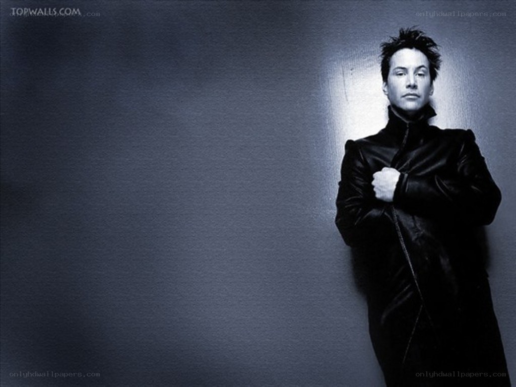 man in black leather coat