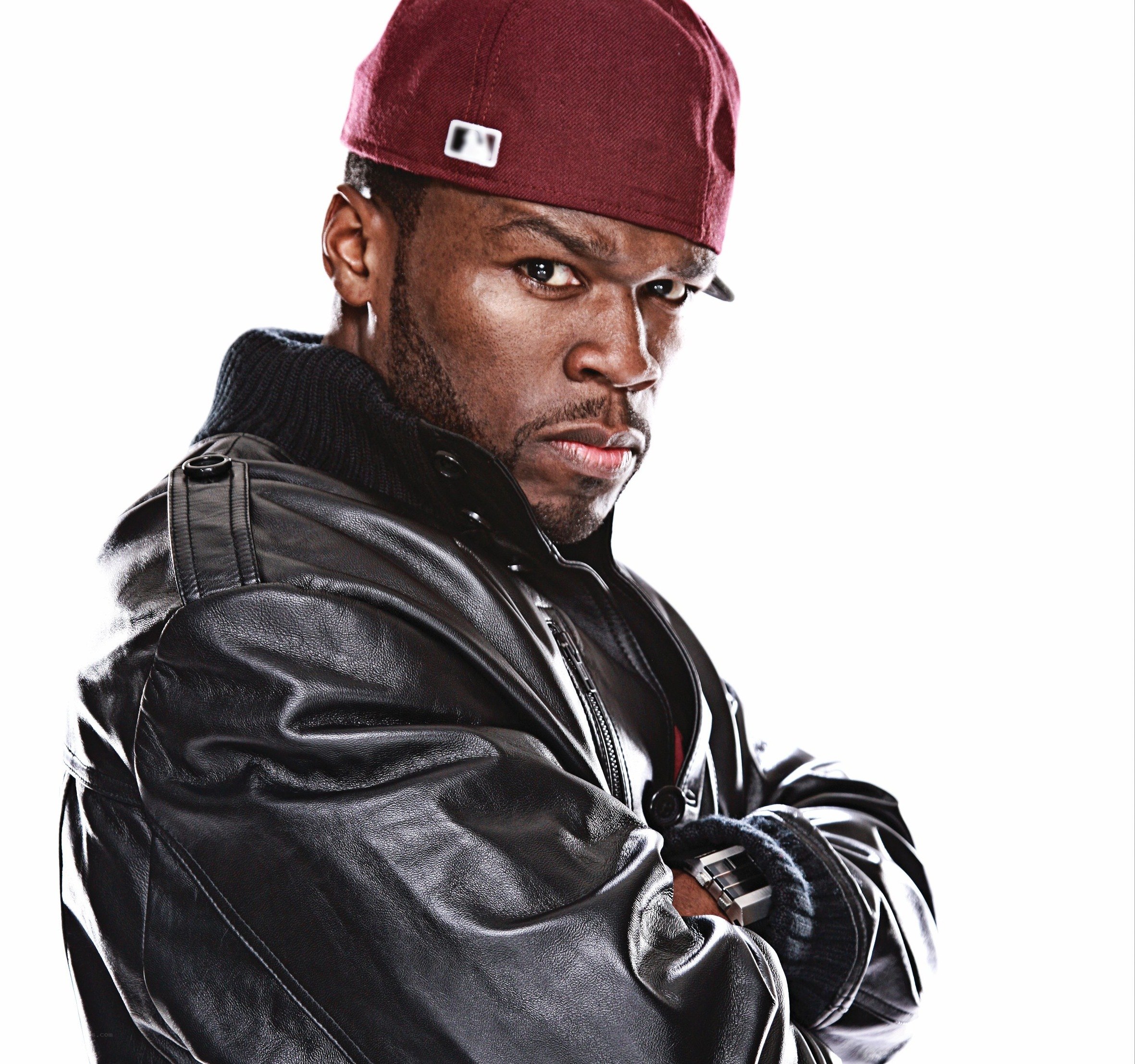 man in black leather jacket