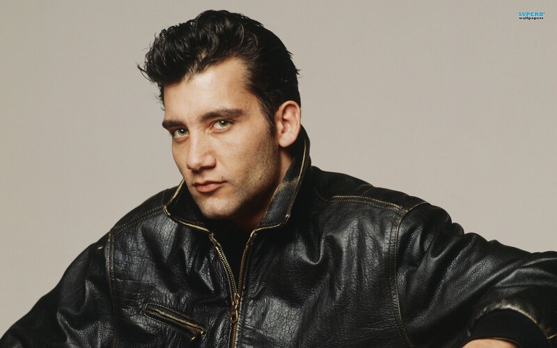 man in black leather jacket