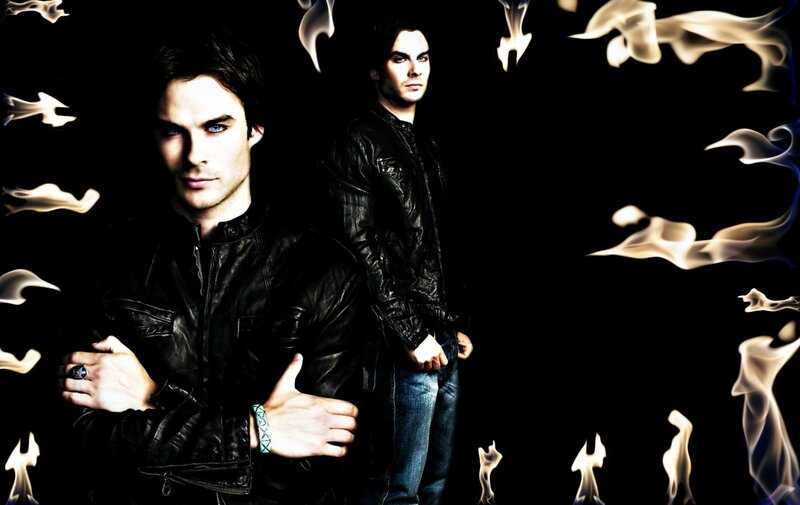 Man in Black Leather Jacket — Dramatic, Photograph, Flames