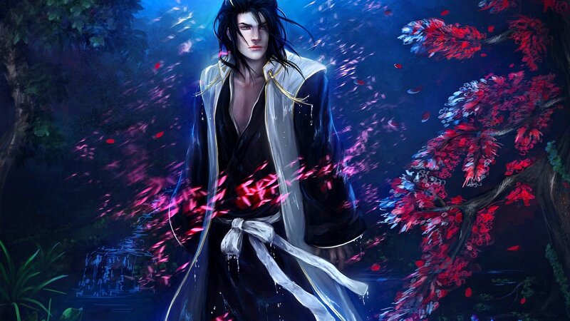Man in Black Robe — Blue