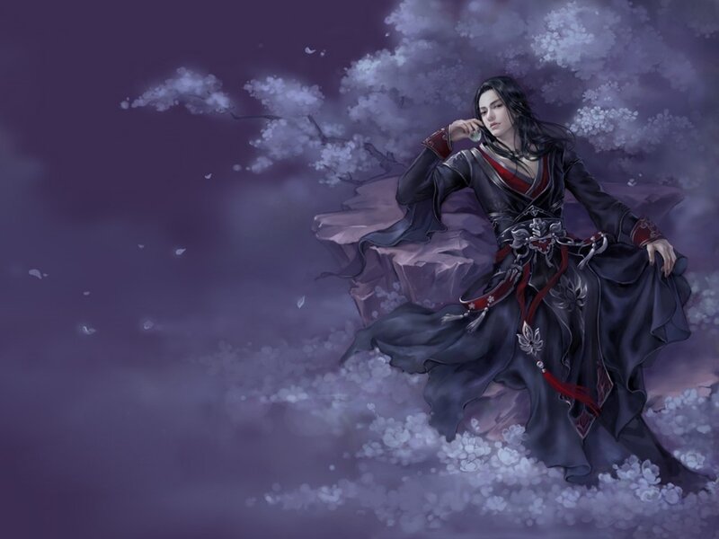 Man in Black Robe — Purple