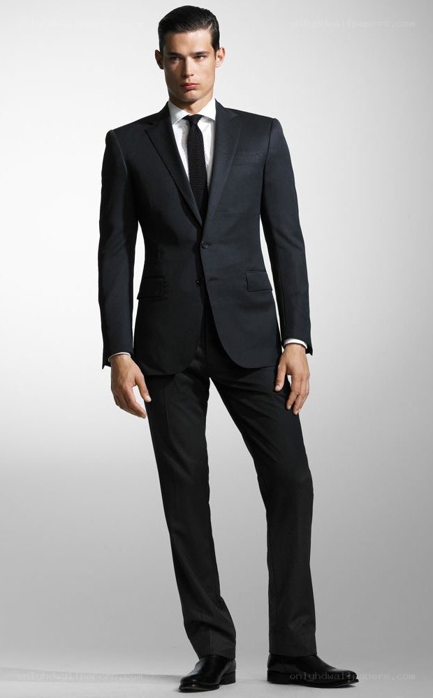 man in black suit
