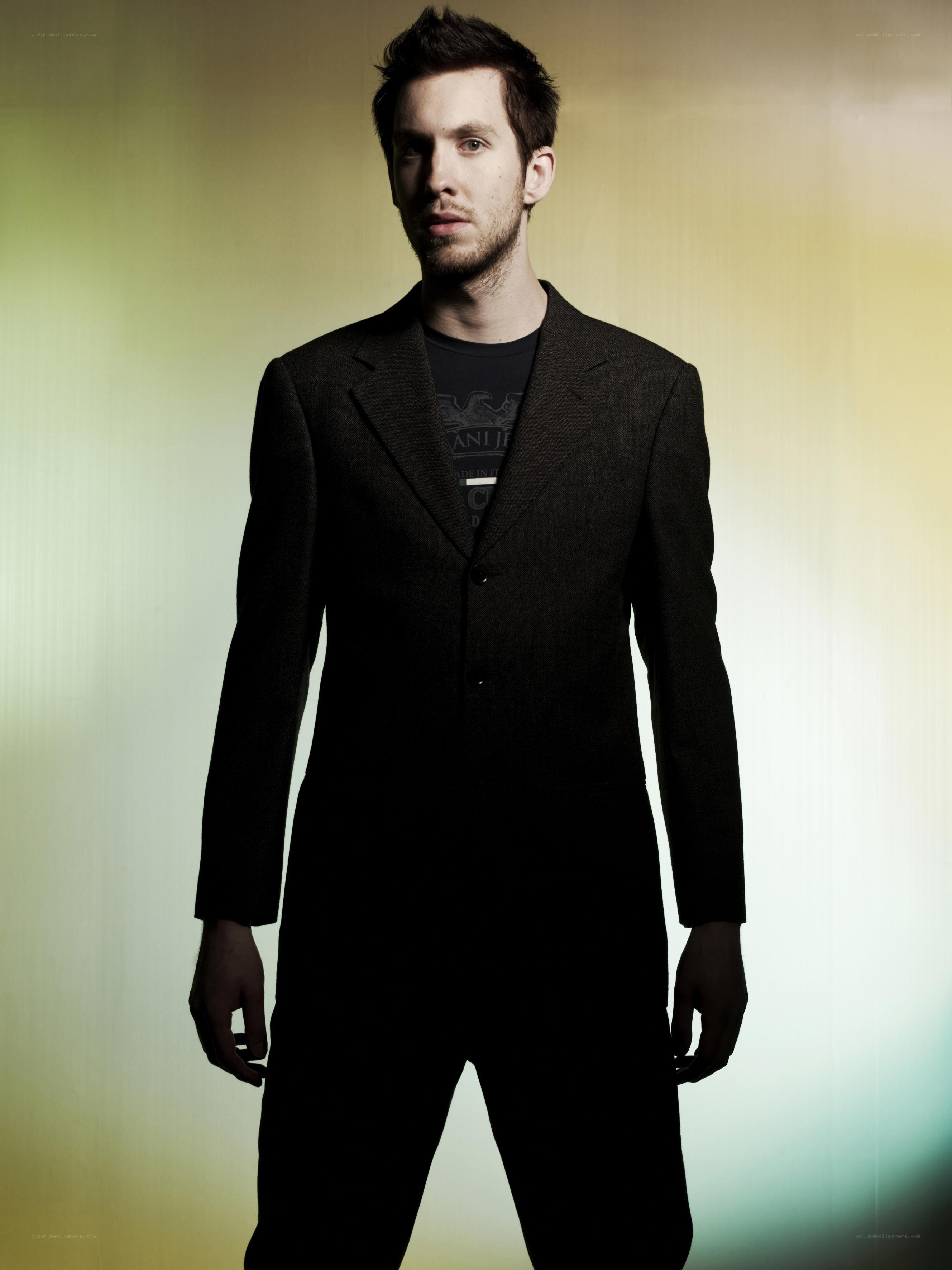 man in black suit